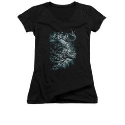 Superman Shirt Juniors V Neck Break Free Black T-Shirt Superman Shirt Juniors V Neck Break Free Black T-Shirt