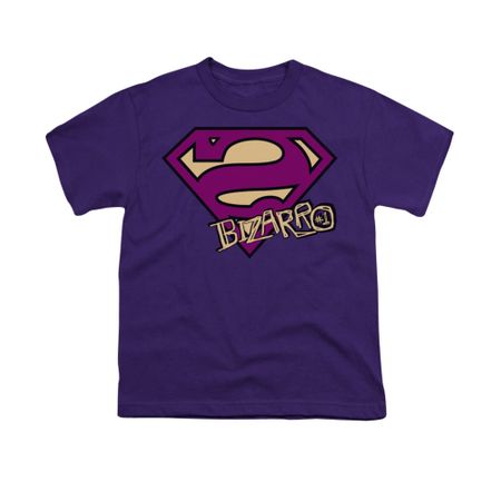 Superman Shirt Kids Bizarro Shield Purple T-Shirt