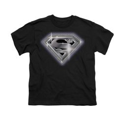 Superman Shirt Kids Bling Shield Black T-Shirt Superman Shirt Kids Bling Shield Black T-Shirt