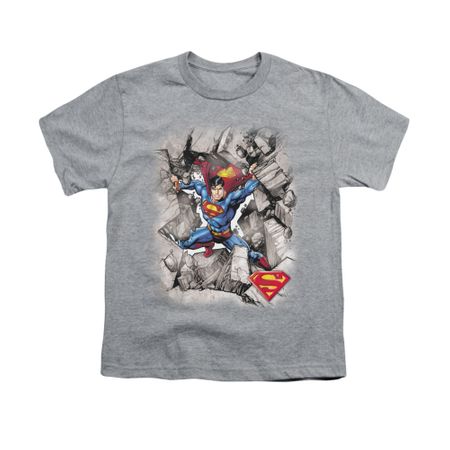 Superman Shirt Kids Break Through Athletic Heather T-Shirt