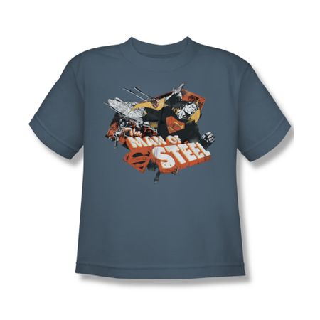 Superman Shirt Kids Collage Slate T-Shirt