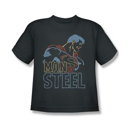 Superman Shirt Kids Colored Lines Charcoal T-Shirt Superman Shirt Kids Colored Lines Charcoal T-Shirt