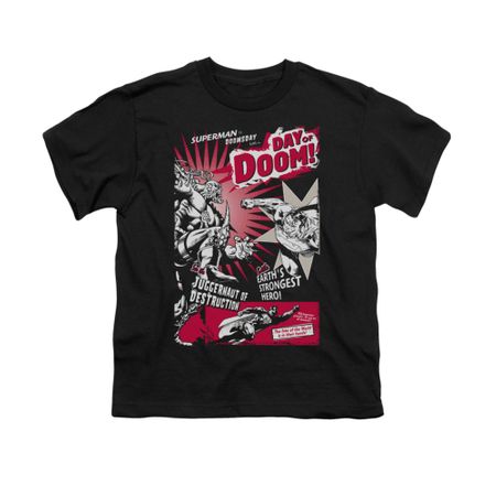 Superman Shirt Kids Day Of Doom Black T-Shirt