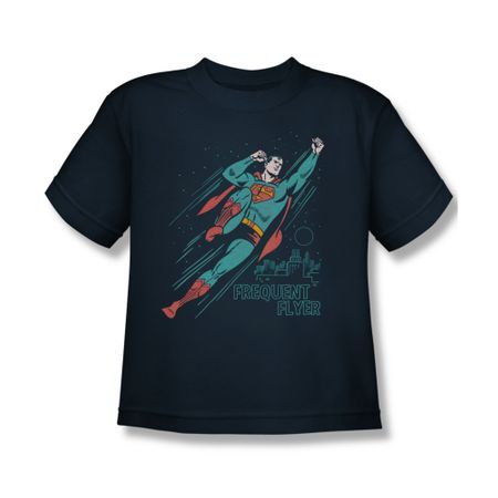 Superman Shirt Kids Frequent Flyer Navy T-Shirt