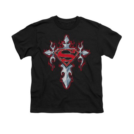 Superman Shirt Kids Gothic Cross Black T-Shirt
