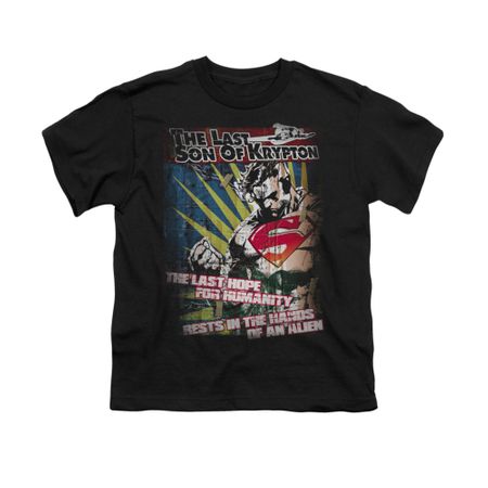 Superman Shirt Kids Last Hope Black T-Shirt