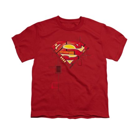 Superman Shirt Kids Mech Shield Red T-Shirt