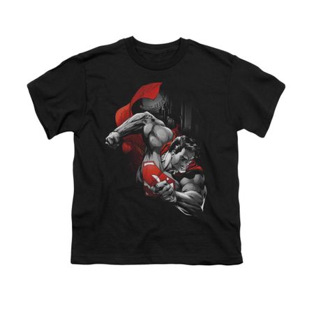 Superman Shirt Kids My City Black T-Shirt