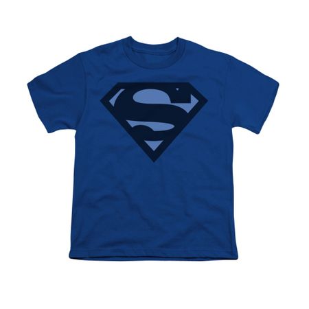 Superman Shirt Kids Navy Shield Royal Blue T-Shirt