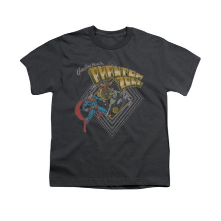 Superman Shirt Kids Phantom Zone Charcoal T-Shirt