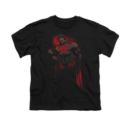 Superman Shirt Kids Red Son Black T-Shirt