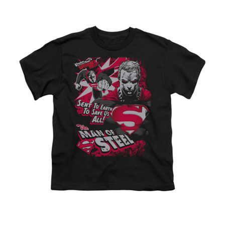 Superman Shirt Kids Save Us All Black T-Shirt