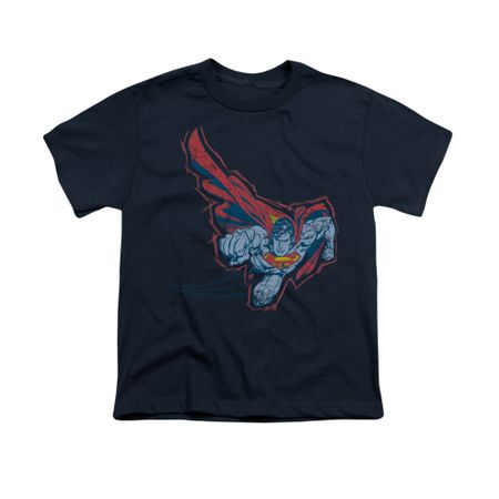Superman Shirt Kids Scribble And Soar Navy T-Shirt