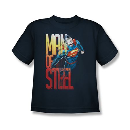 Superman Shirt Kids Steel Flight Navy T-Shirt