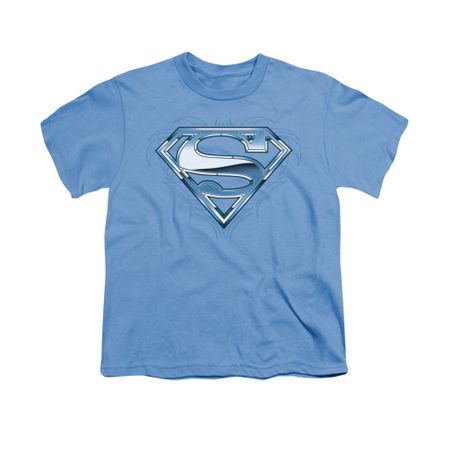 Superman Shirt Kids Tribal Chrome Carolina Blue T-Shirt