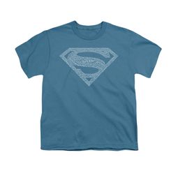 Superman Shirt Kids Type Shield Slate T-Shirt