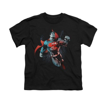Superman Shirt Kids Up In The Sky Black T-Shirt