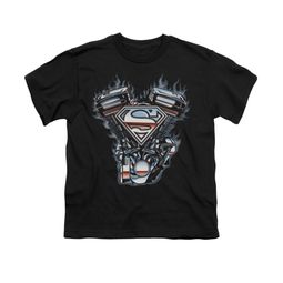 Superman Shirt Kids V Twin Logo Black T-Shirt Superman Shirt Kids V Twin Logo Black T-Shirt