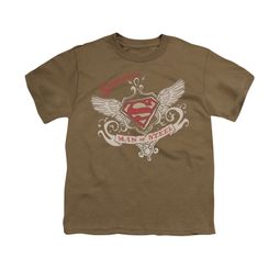 Superman Shirt Kids Victorian Wings Safari Green T-Shirt