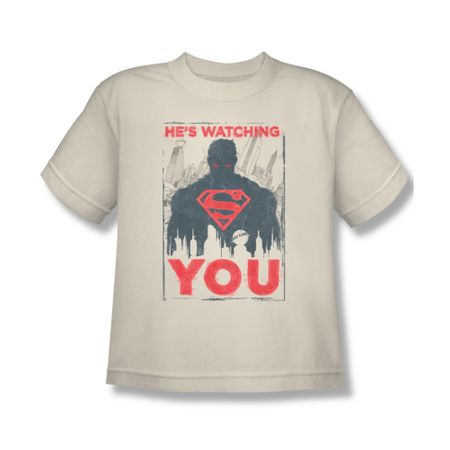 Superman Shirt Kids Watching You Cream T-Shirt