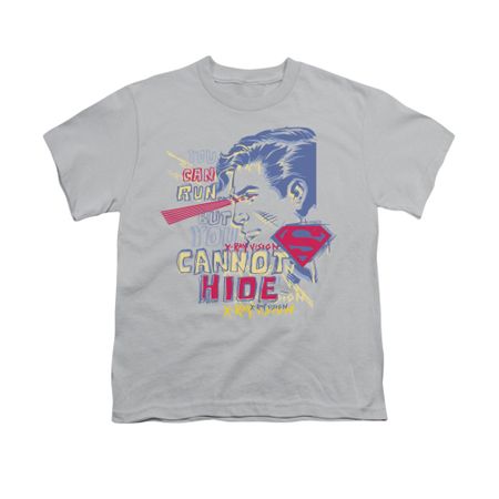 Superman Shirt Kids You Can Run Silver T-Shirt
