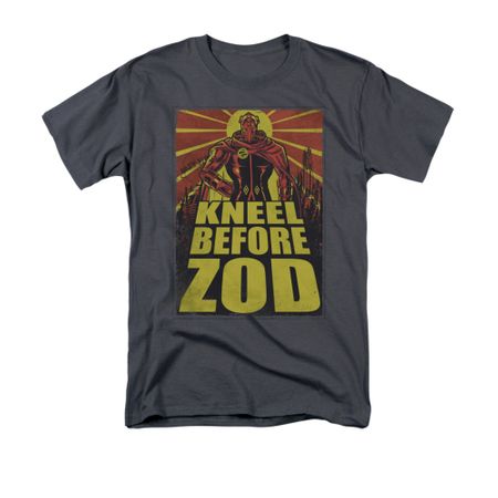 Superman Shirt Kneel Charcoal T-Shirt