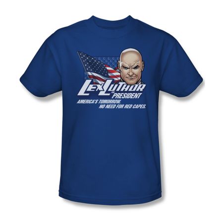 Superman Shirt Lex Luthor For President Royal Blue T-Shirt