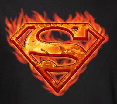 Superman Shirt - Mens Hot Metal Shield Tee - Black