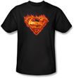 Superman Shirt - Mens Hot Metal Shield Tee - Black