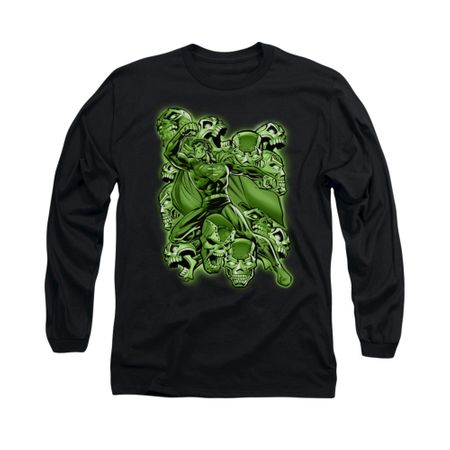 Superman Shirt Metallo Mayhem Long Sleeve Black Tee T-Shirt