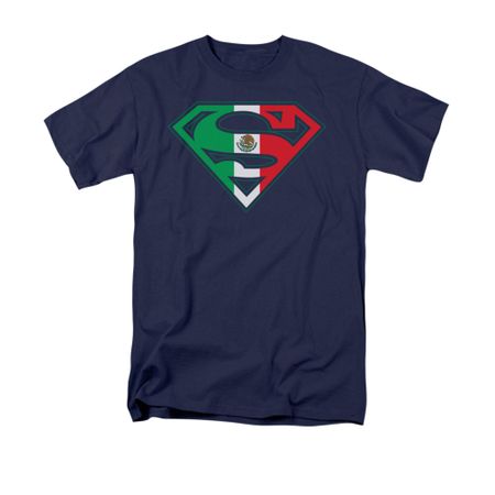 Superman Shirt Mexican Shield Navy T-Shirt