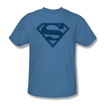 Superman Shirt Navy Shield Carolina Blue T-Shirt