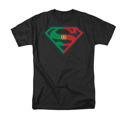 Superman Shirt Portugal Shield Black T-Shirt