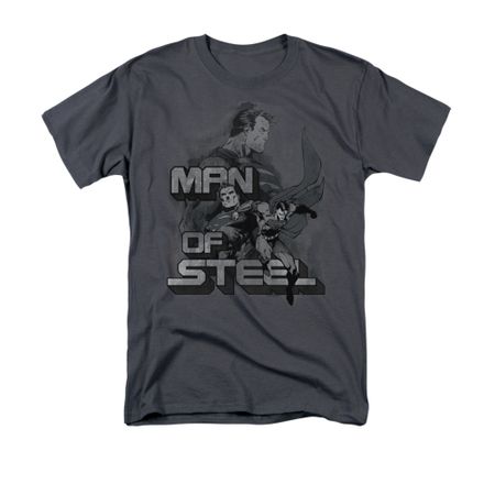 Superman Shirt Poses Charcoal T-Shirt