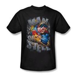 Superman Shirt Ripping Steel Black T-Shirt Superman Shirt Ripping Steel Black T-Shirt