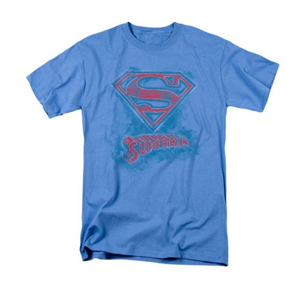Superman Shirt Sketchy Carolina Blue T-Shirt