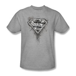 Superman Shirt Skull Shield Athletic Heather T-Shirt Superman Shirt Skull Shield Athletic Heather T-Shirt