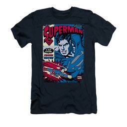 Superman Shirt Slim Fit Action Packed Navy T-Shirt