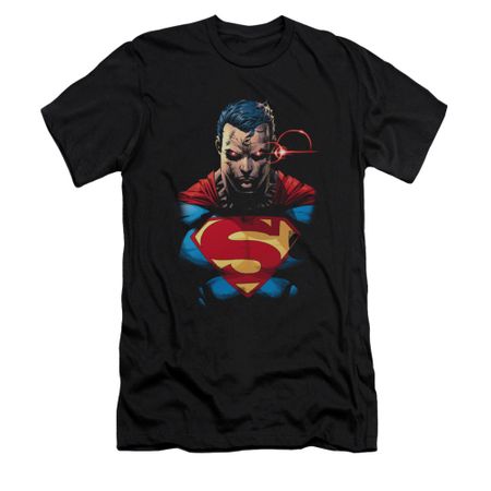 Superman Shirt Slim Fit Angry Black T-Shirt