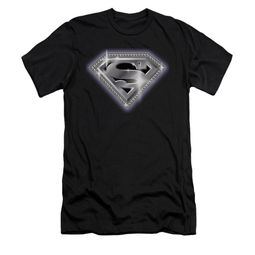 Superman Shirt Slim Fit Bling Shield Black T-Shirt Superman Shirt Slim Fit Bling Shield Black T-Shirt