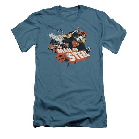 Superman Shirt Slim Fit Collage Slate T-Shirt