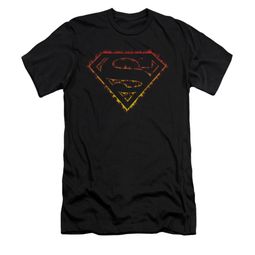 Superman Shirt Slim Fit Flame Outlined Black T-Shirt Superman Shirt Slim Fit Flame Outlined Black T-Shirt