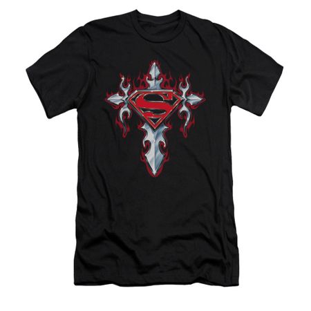 Superman Shirt Slim Fit Gothic Cross Black T-Shirt