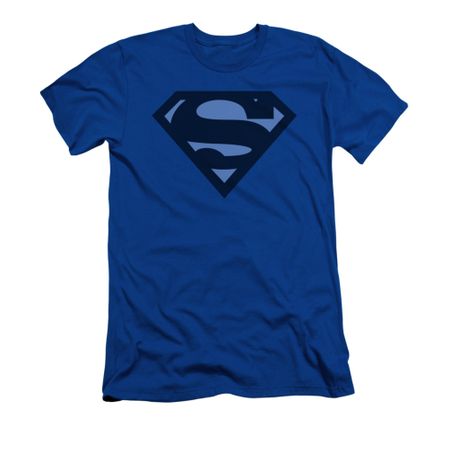 Superman Shirt Slim Fit Navy Shield Royal Blue T-Shirt