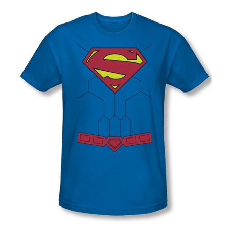 Superman Shirt Slim Fit New Torso Royal Blue T-Shirt