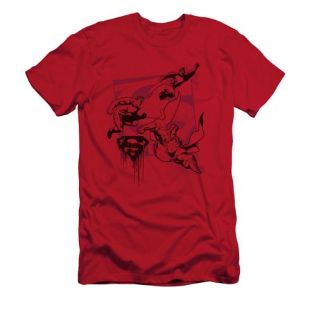 Superman Shirt Slim Fit Omnipresent Red T-Shirt