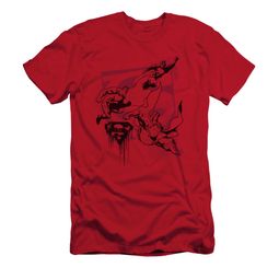 Superman Shirt Slim Fit Omnipresent Red T-Shirt Superman Shirt Slim Fit Omnipresent Red T-Shirt