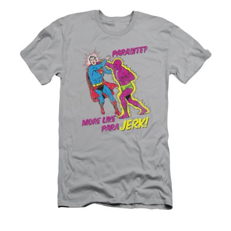 Superman Shirt Slim Fit Parajerk Silver T-Shirt
