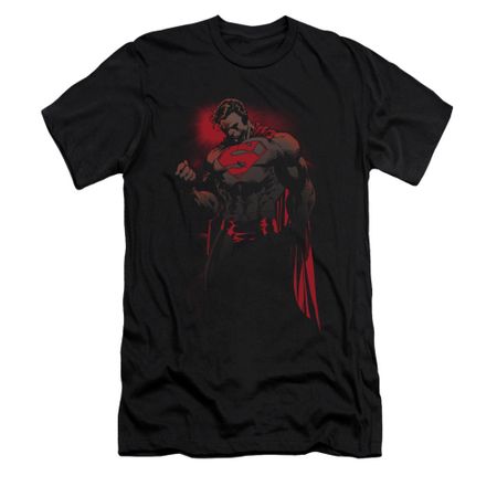 Superman Shirt Slim Fit Red Son Black T-Shirt