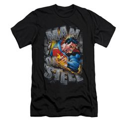 Superman Shirt Slim Fit Ripping Steel Black T-Shirt Superman Shirt Slim Fit Ripping Steel Black T-Shirt